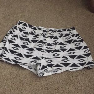 Pink Aztec pajama shorts